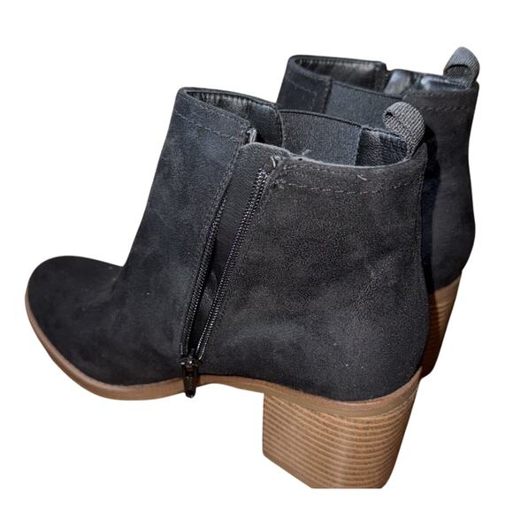 Sonoma Eco Ortholite Black Suede Ankle Boots Booties Size 10 - Picture 2 of 5